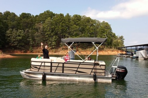 a small boat in a body of water