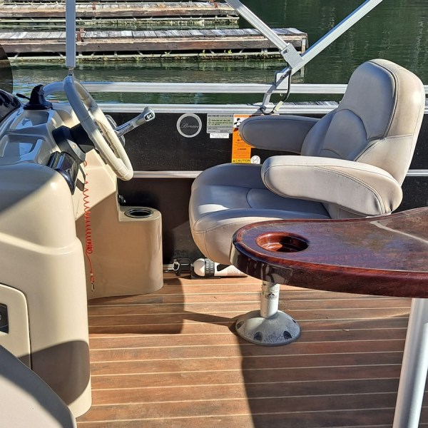 a motorcycle that is sitting on a chair