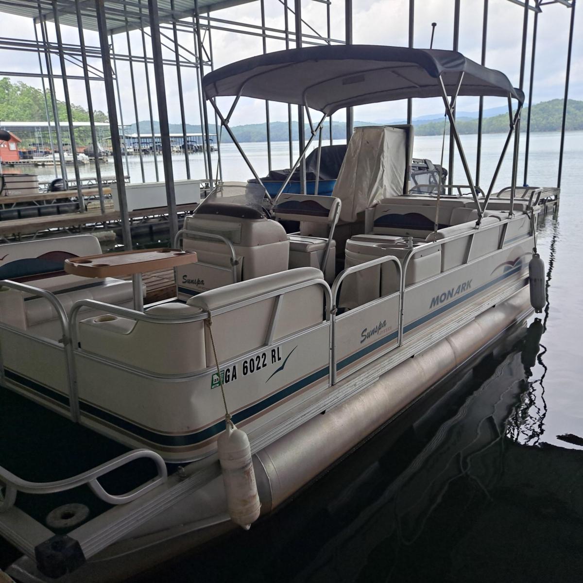 a boat sitting on top of a table