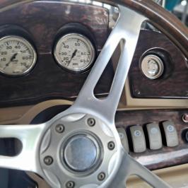 a clock on top of a car